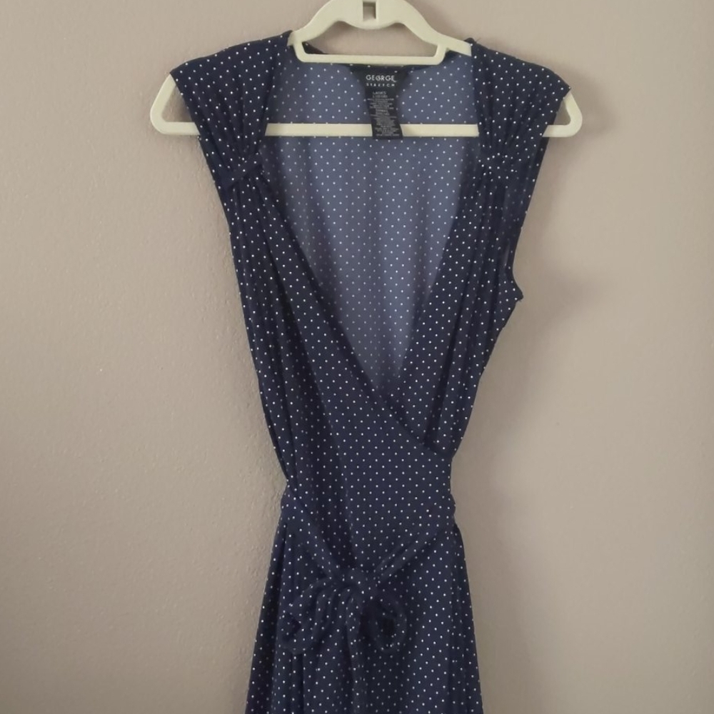 George Cross Body Poka Dot Dress